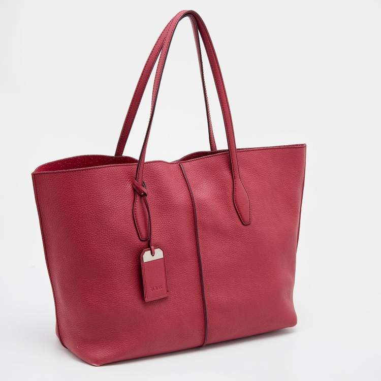 Pre Owned Tod's Pink Leather Medium Joy Shopper Tote