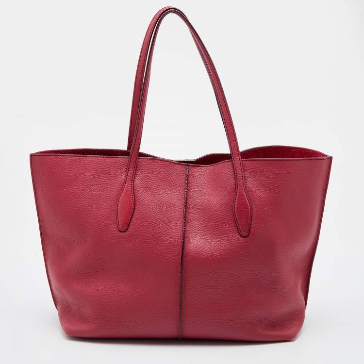 Pre Owned Tod's Pink Leather Medium Joy Shopper Tote