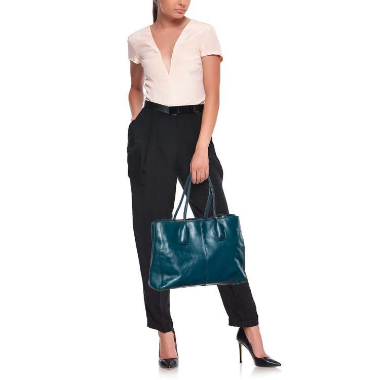 Pre Owned Tod's Blue Leather D-Styling Tote