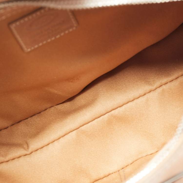 Pre Owned Tod's Beige Leather Wooden Flap Hobo 