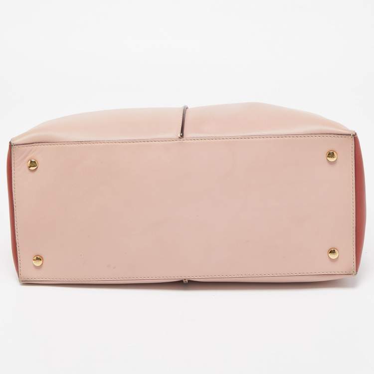 Pre Owned Tod's Tri Color Leather D-Cube Tote