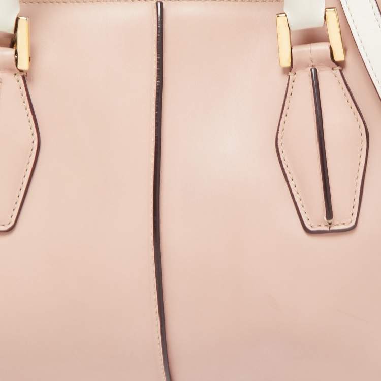 Pre Owned Tod's Tri Color Leather D-Cube Tote
