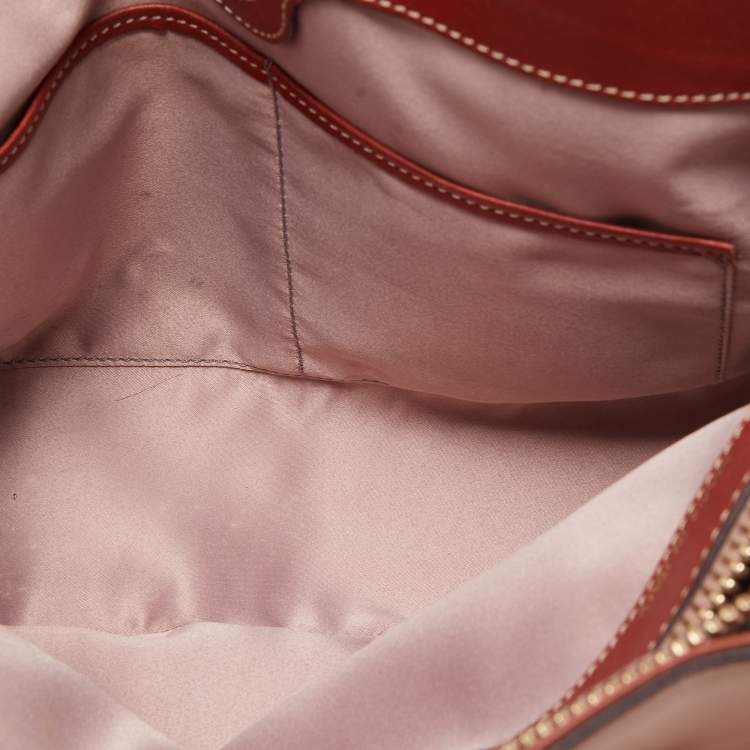 Pre Owned Tod's Tri Color Leather D-Cube Tote