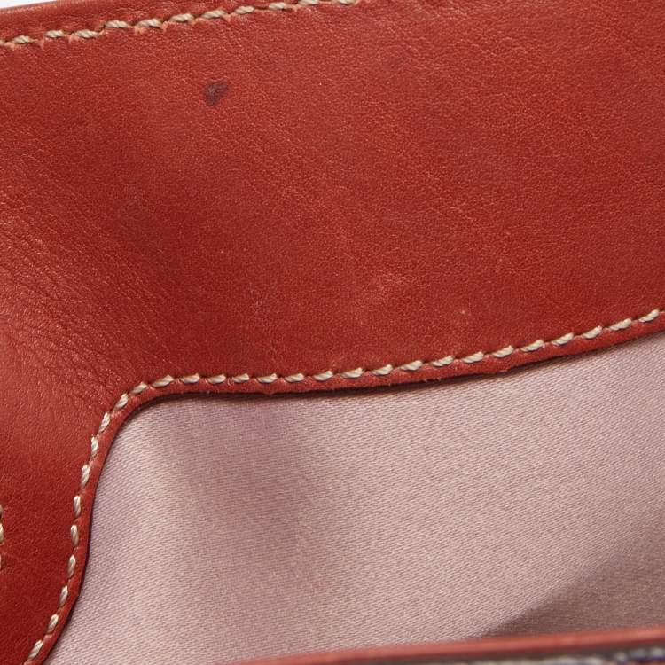 Pre Owned Tod's Tri Color Leather D-Cube Tote