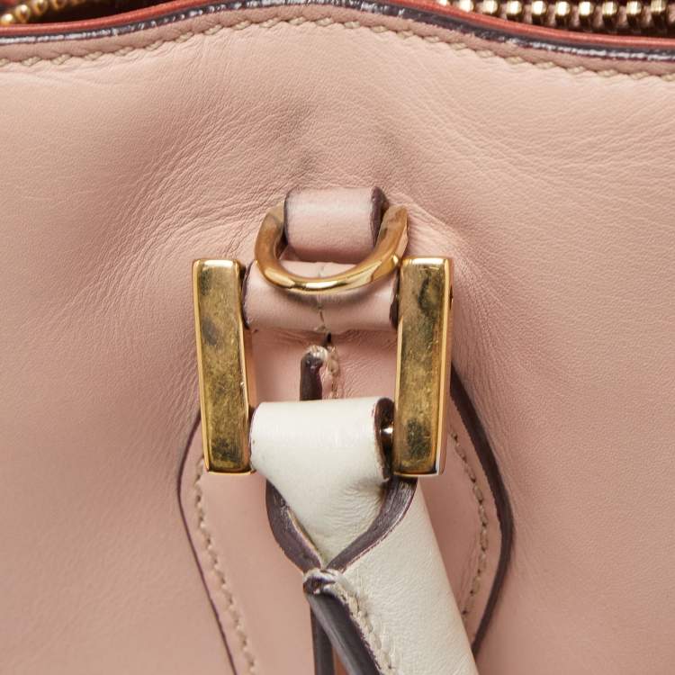 Pre Owned Tod's Tri Color Leather D-Cube Tote