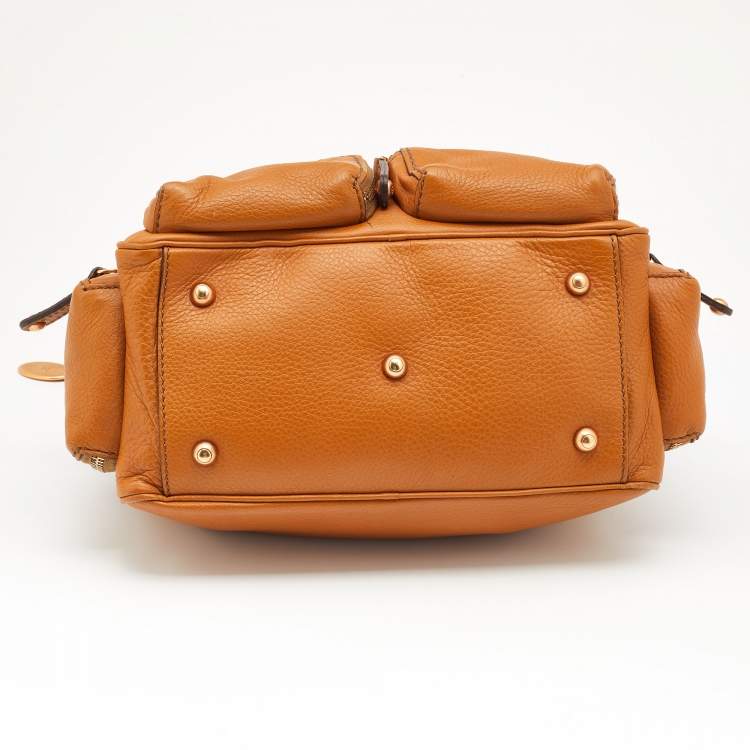 Pre Owned Tod's Tan Leather Multi Pocket Satchel