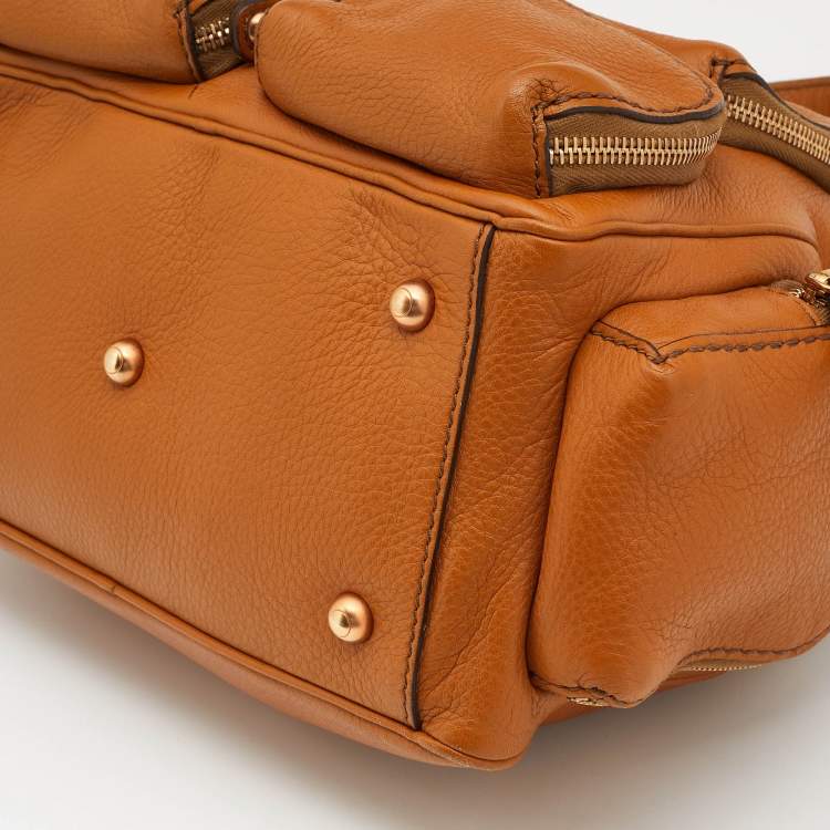 Pre Owned Tod's Tan Leather Multi Pocket Satchel