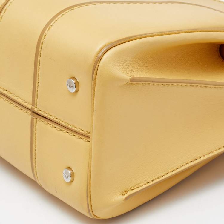 Pre Owned Tod's Yellow Leather Micro Sella Satchel