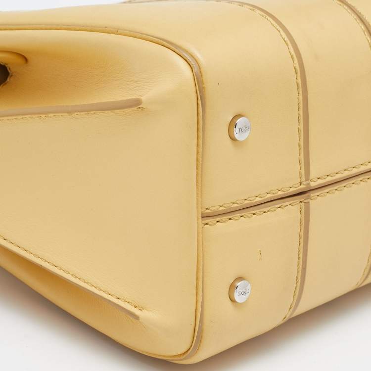 Pre Owned Tod's Yellow Leather Micro Sella Satchel