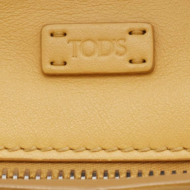 Pre Owned Tod's Yellow Leather Micro Sella Satchel
