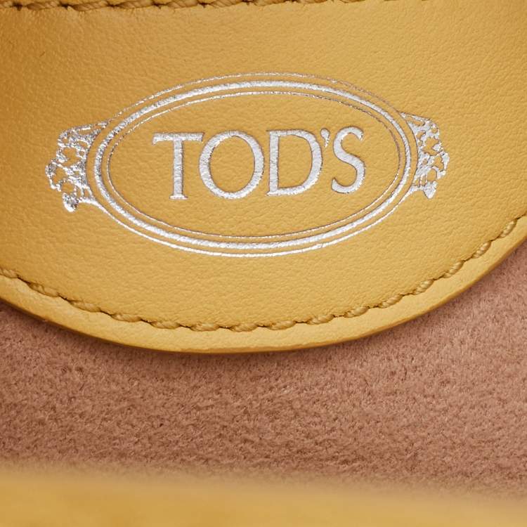Pre Owned Tod's Yellow Leather Micro Sella Satchel