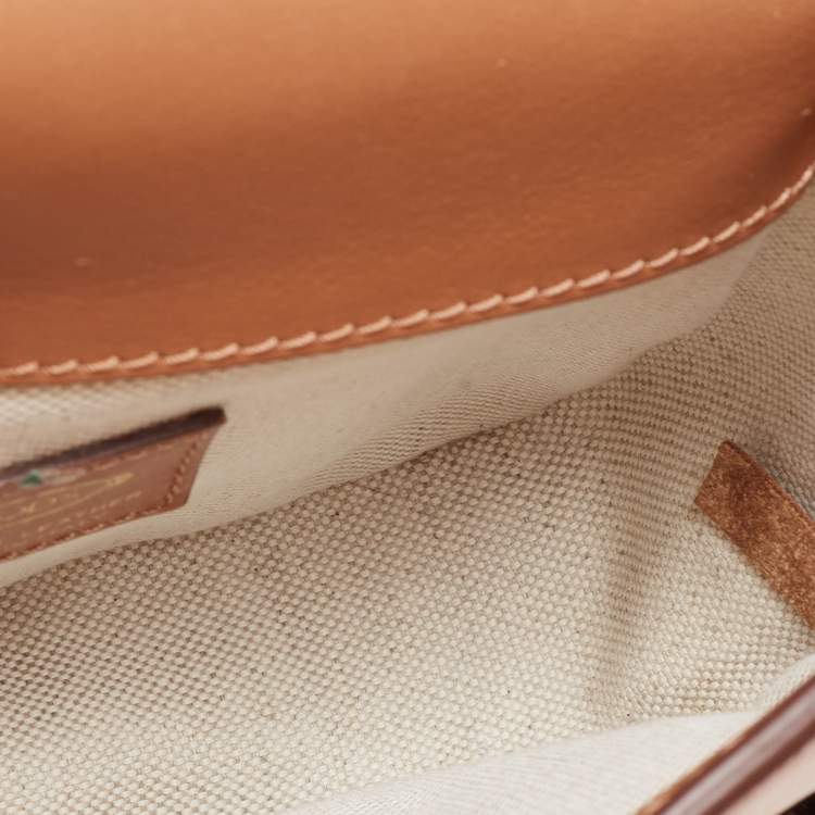 Pre Owned Tod's Tan Leather Mini kate Crossbody Bag