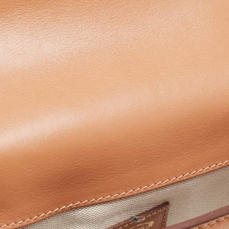 Pre Owned Tod's Tan Leather Mini kate Crossbody Bag
