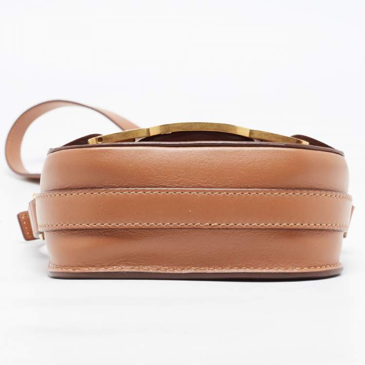Pre Owned Tod's Tan Leather Mini kate Crossbody Bag
