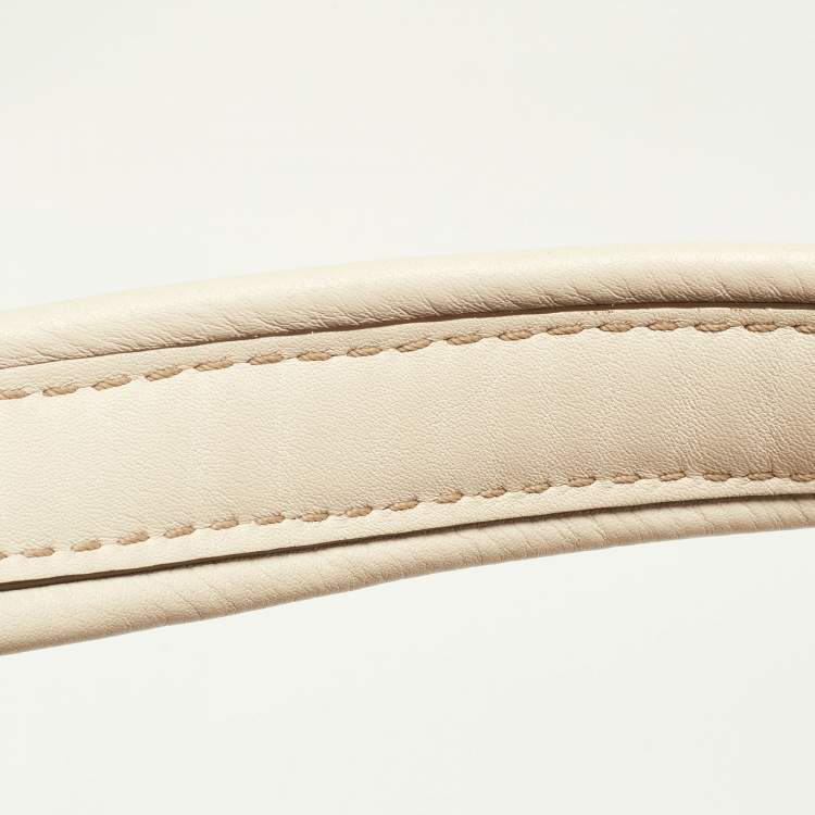 Pre Owned Tod's Beige Leather Miky Hobo