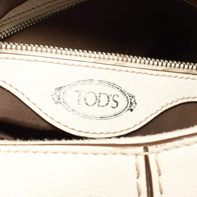 Pre Owned Tod's Beige Leather Miky Hobo