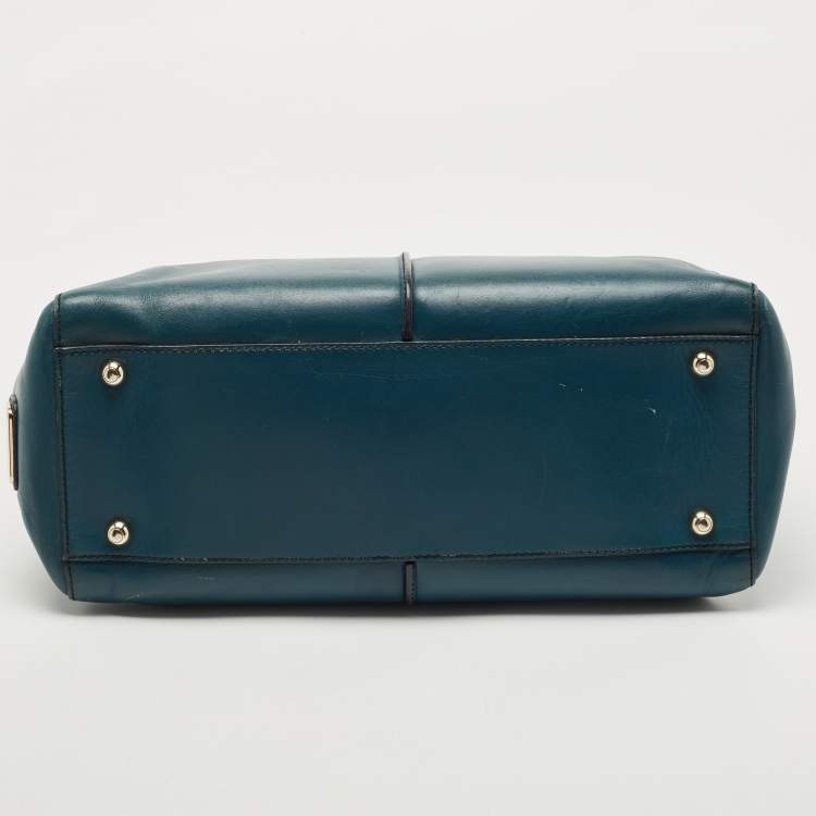 Pre Owned Tod's Green Leather Small D-Styling Shopper Tote