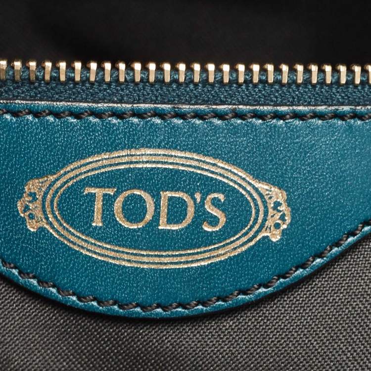 Pre Owned Tod's Green Leather Small D-Styling Shopper Tote