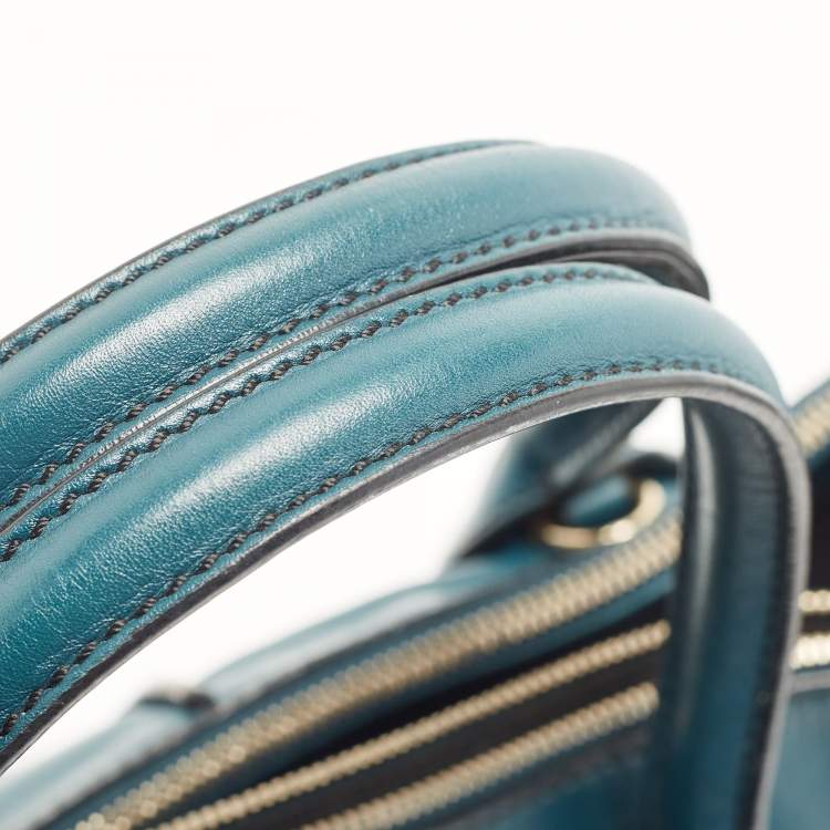 Pre Owned Tod's Green Leather Small D-Styling Shopper Tote
