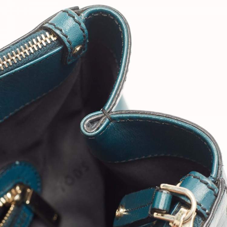 Pre Owned Tod's Green Leather Small D-Styling Shopper Tote