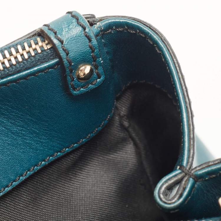 Pre Owned Tod's Green Leather Small D-Styling Shopper Tote