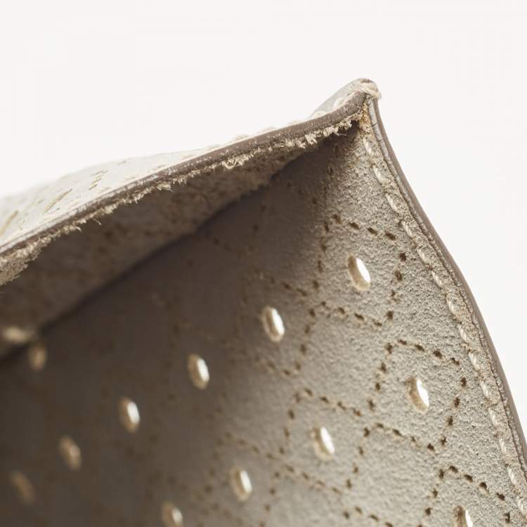 Pre Owned Tod's Grey Perforated Leather Shopper Tote