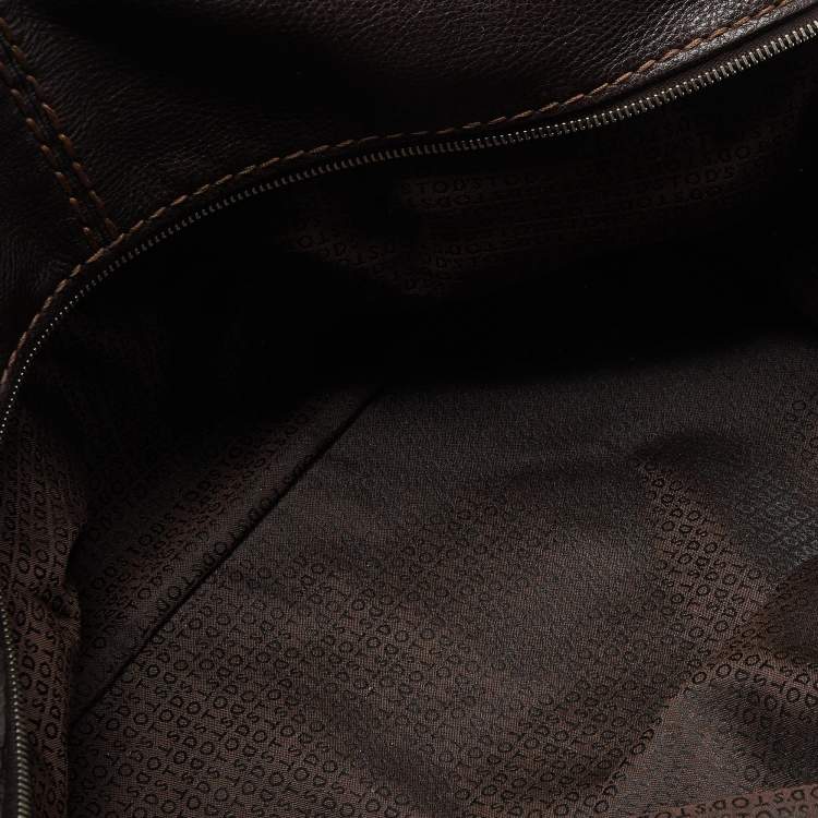 مملوكة مسبقًا Tod's Dark Brown Leather Bowler Bag 