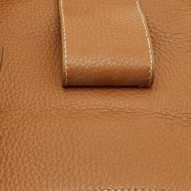 Pre Owned Tod's Tan Leather Buckle Satchel