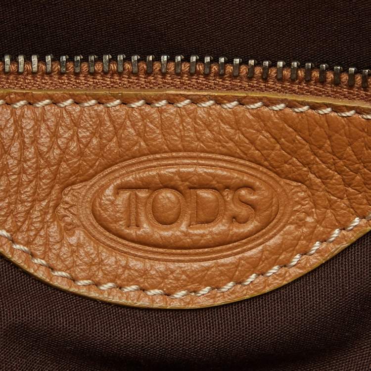 Pre Owned Tod's Tan Leather Buckle Satchel