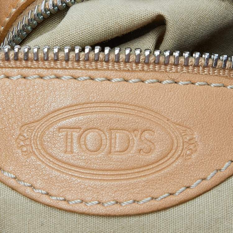 Pre Owned Tod's Tan Leather Miky Shoulder Bag