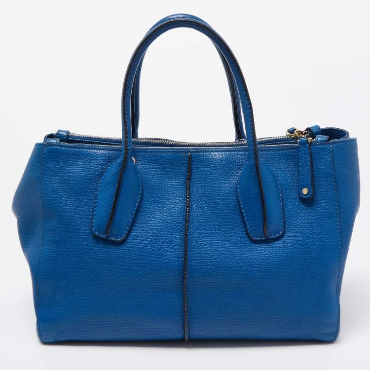 Pre Owned Tod's Blue Leather Small D-Styling Shopper Tote