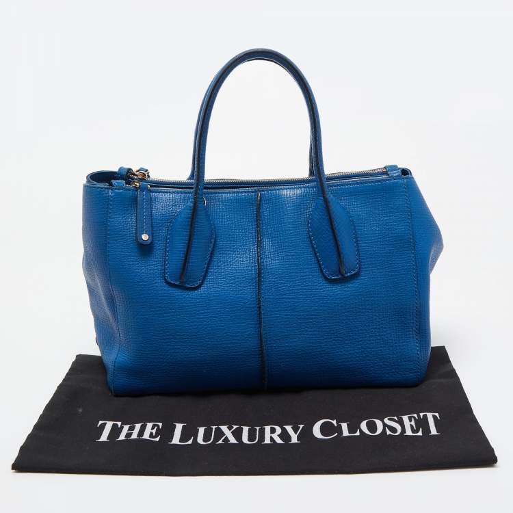 Pre Owned Tod's Blue Leather Small D-Styling Shopper Tote