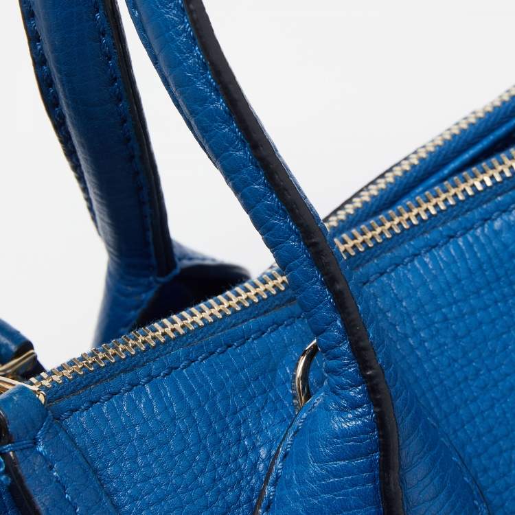 Pre Owned Tod's Blue Leather Small D-Styling Shopper Tote