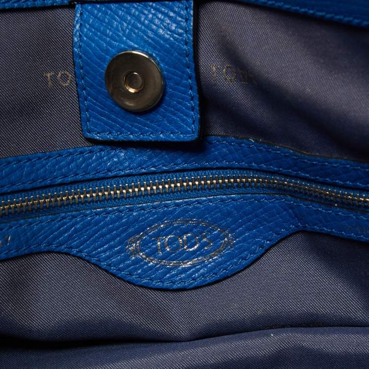 Pre Owned Tod's Blue Leather Small D-Styling Shopper Tote