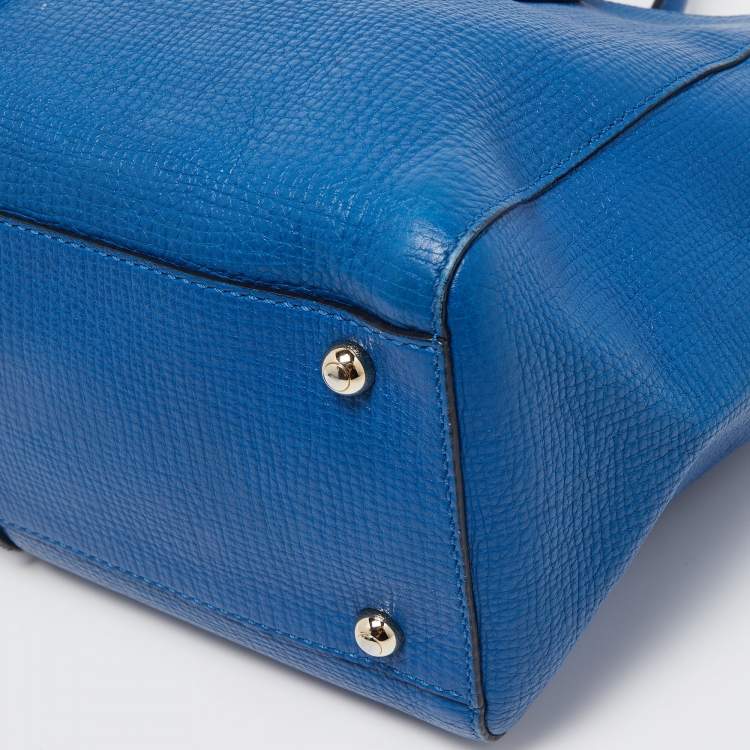 Pre Owned Tod's Blue Leather Small D-Styling Shopper Tote