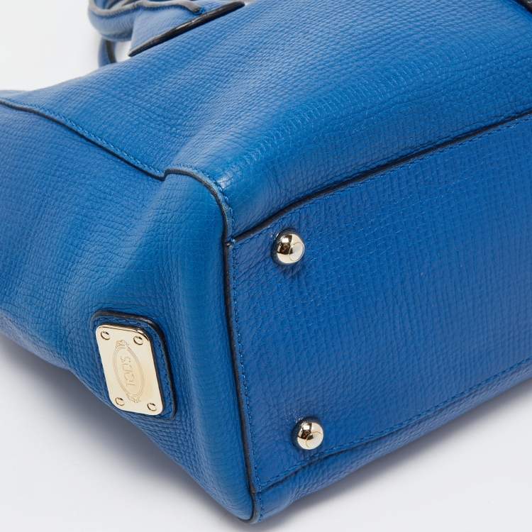 Pre Owned Tod's Blue Leather Small D-Styling Shopper Tote
