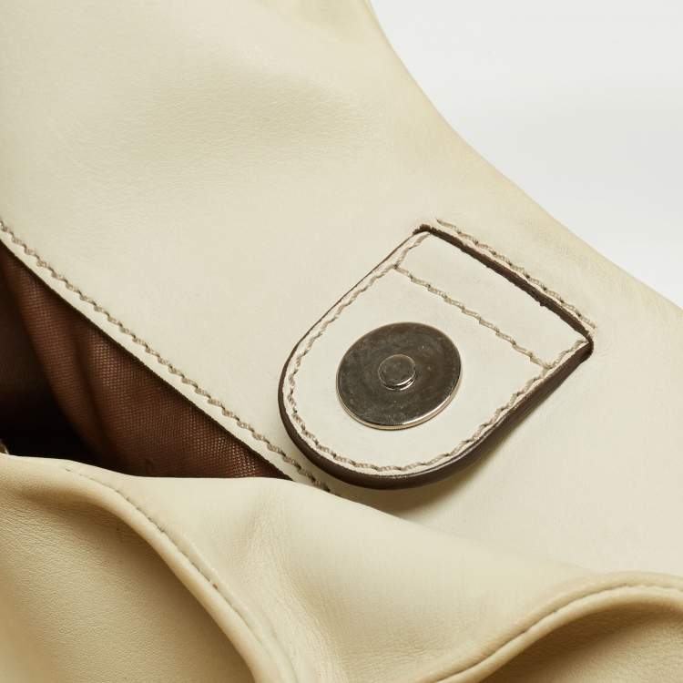 Pre Owned Tod's Cream Leather Tote 