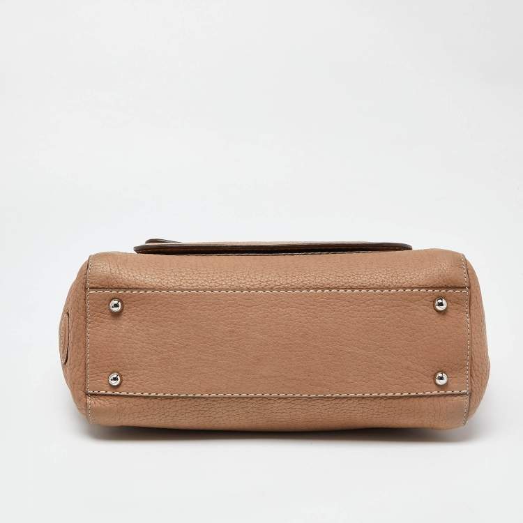 Pre Owned Tod's Beige Leather Front Pocket Tote