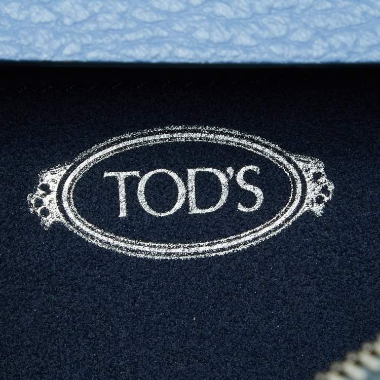 Pre Owned Tod’s Light Blue Leather Wave Top Handle Bag