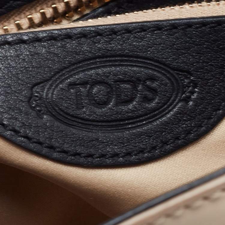 Pre Owned Tod's Beige Leather Zip Satchel