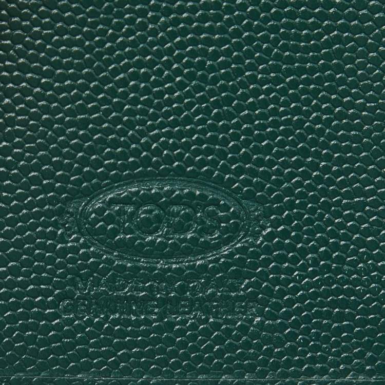 Pre Owned Tod's Green Leather Continental Flap Wallet