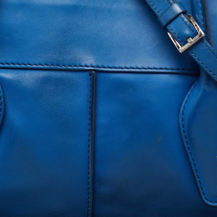 Pre Owned Tod's Blue Leather D-Cube Tote