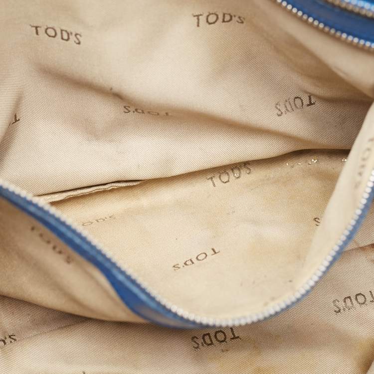 Pre Owned Tod's Blue Leather D-Cube Tote