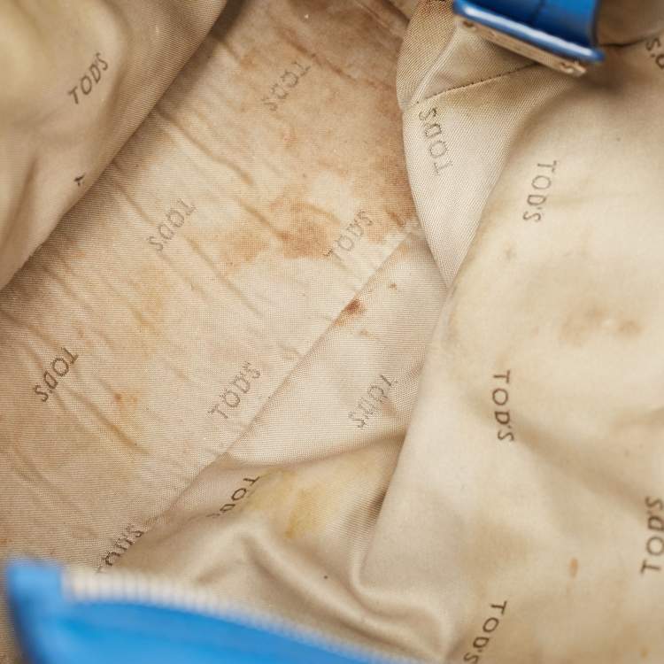 Pre Owned Tod's Blue Leather D-Cube Tote