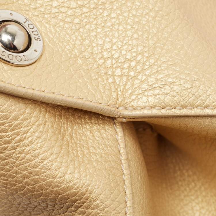 Pre Owned Tod's Gold Leather East/West New Girelli Satchel