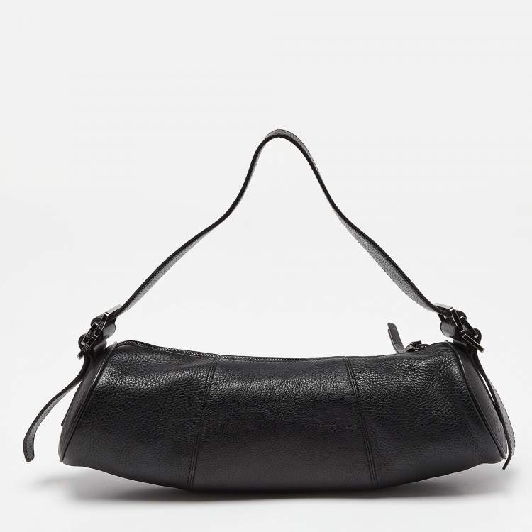 Pre Owned Tod's Black Leather Shoulder Bag