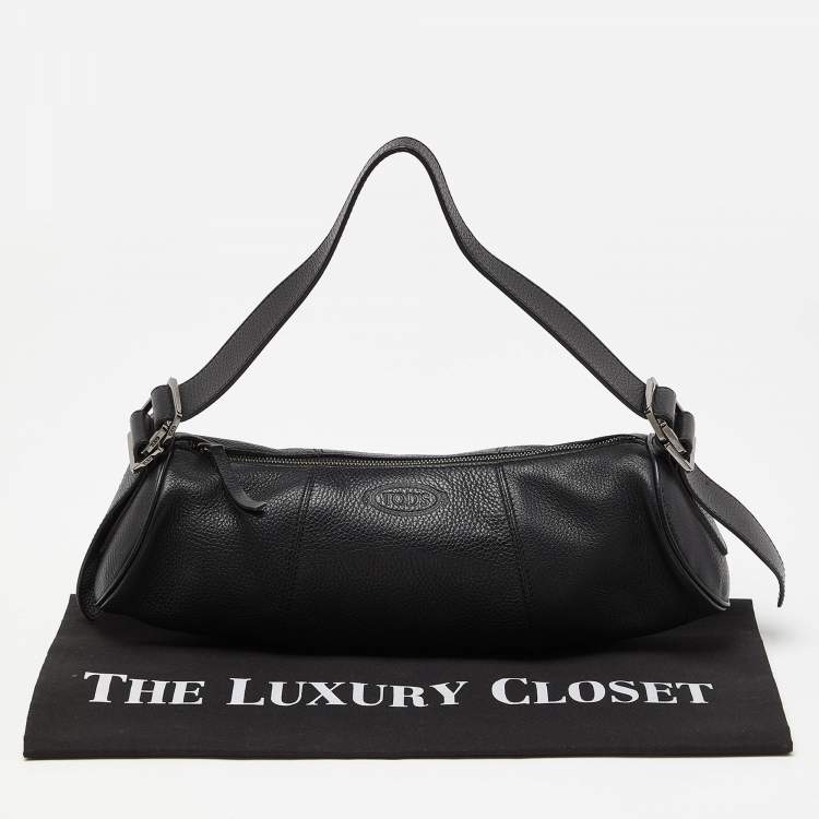 Pre Owned Tod's Black Leather Shoulder Bag