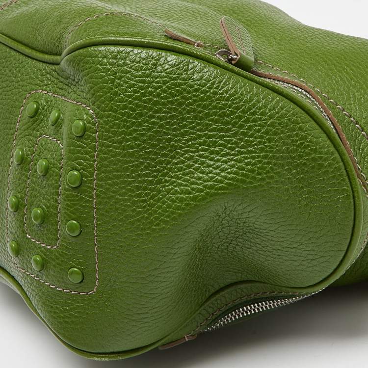Pre Owned Tod's Green Leather Charlotte Hobo