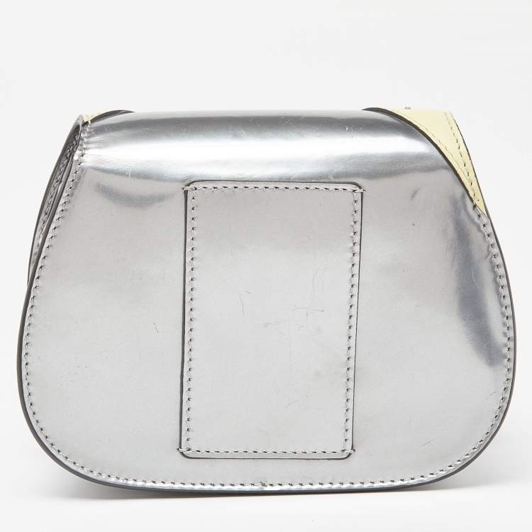 Pre Owned Tod's Tri Color Patent Leather Crystals/Studs Embellished Shoulder Bag