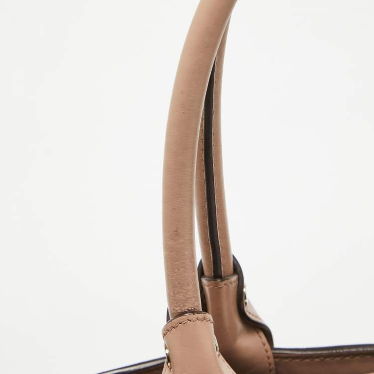 Pre Owned Tod's Rose Poudre Leather Cape Tote